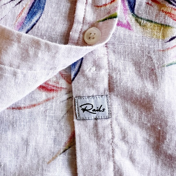Rails Birds of Paradise Button Down Short Sleeve Top NWT • Girls’ 12 - Picture 5 of 8